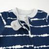 imageHonestBaby Baby Sleep N Play OnePiece ZipFront Footed Organic Cotton Pajama Sleeper2pack Shibori Stripe Navy