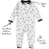 imageHonestBaby Baby Sleep N Play OnePiece ZipFront Footed Organic Cotton Pajama Sleeper2pack Tossed SkullsSketchy Stripe