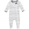 imageHonestBaby Baby Sleep N Play OnePiece ZipFront Footed Organic Cotton Pajama Sleeper2pack Tossed SkullsSketchy Stripe