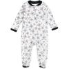 imageHonestBaby Baby Sleep N Play OnePiece ZipFront Footed Organic Cotton Pajama Sleeper2pack Tossed SkullsSketchy Stripe