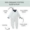imageHonestBaby Baby Sleep N Play OnePiece ZipFront Footed Organic Cotton Pajama Sleeper2pack Twinkle Star WhiteNavy