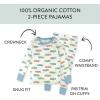 imageHonestBaby Classics 2Piece Pajamas Sleepwear Pjs 100 Organic Cotton for Baby Toddler KidsFarm Fleet