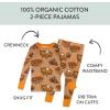 imageHonestBaby Classics 2Piece Pajamas Sleepwear Pjs 100 Organic Cotton for Baby Toddler KidsPie Party