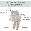 imageHonestBaby Classics 2Piece Pajamas Sleepwear Pjs 100 Organic Cotton for Baby Toddler KidsZanzibar Zebra