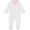 imageHonestBaby Sleep and Play Footed Pajamas OnePiece Sleeper Jumpsuit ZipFront PJs 100 Organic Cotton for Baby Girls2pack Rose BlossomLove Dot