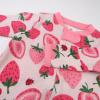imageHonestBaby Sleep and Play Footed Pajamas OnePiece Sleeper Jumpsuit ZipFront PJs 100 Organic Cotton for Baby Girls2pack Strawberry Slice