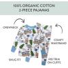 imageHonestBaby babyboys 2piece Pajamas Sleepwear Pjs 100 Organic Cotton for Baby Toddler Kids BoyDino Digs