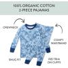 imageHonestBaby babyboys 2piece Pajamas Sleepwear Pjs 100 Organic Cotton for Baby Toddler Kids BoyTropic Shadow Chambray