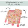 imageHonestBaby babygirls 2piece Pajamas Sleepwear Pjs 100 Organic Cotton for Baby Toddler Kids GirlBreakfast Bonanza