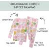 imageHonestBaby babygirls 2piece Pajamas Sleepwear Pjs 100 Organic Cotton for Baby Toddler Kids GirlFlowers Flowers