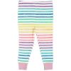 imageHonestBaby babygirls 2piece Pajamas Sleepwear Pjs 100 Organic Cotton for Baby Toddler Kids GirlRainbow Stripe