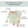 imageHonestBaby babygirls 2piece Pajamas Sleepwear Pjs 100 Organic Cotton for Baby Toddler Kids GirlSeersucker Plaid Fawn