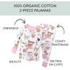 imageHonestBaby babygirls 2piece Pajamas Sleepwear Pjs 100 Organic Cotton for Baby Toddler Kids GirlWok N Roll Pink
