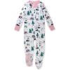 imageHonestBaby Baby OnePiece Holiday NonSlip Footed 100 Organic Cotton PajamasSki Trip