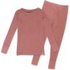 imageHonestBaby babygirls 2piece Pajamas Sleepwear Pjs 100 Organic Cotton for Baby Toddler Kids GirlAsh Rose