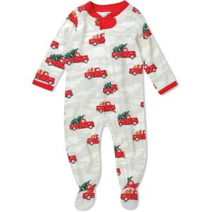 imageHonestBaby Baby Holiday Sleep ampamp Play Footed OnePiece Pajama Sleeper 100 Organic CottonGetting the Tree