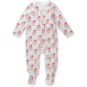 imageHonestBaby Baby Holiday Sleep ampamp Play Footed OnePiece Pajama Sleeper 100 Organic CottonHo Ho Ho