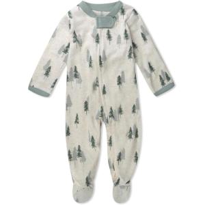 imageHonestBaby Baby Holiday Sleep ampamp Play Footed OnePiece Pajama Sleeper 100 Organic CottonInto the Woods