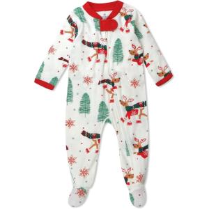 imageHonestBaby Baby Holiday Sleep ampamp Play Footed OnePiece Pajama Sleeper 100 Organic CottonMoose Skate