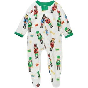 imageHonestBaby Baby Holiday Sleep ampamp Play Footed OnePiece Pajama Sleeper 100 Organic CottonNutcracker
