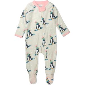 imageHonestBaby Baby Holiday Sleep ampamp Play Footed OnePiece Pajama Sleeper 100 Organic CottonPenguin Dash