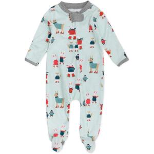 imageHonestBaby Baby Holiday Sleep ampamp Play Footed OnePiece Pajama Sleeper 100 Organic CottonSkating Buddies