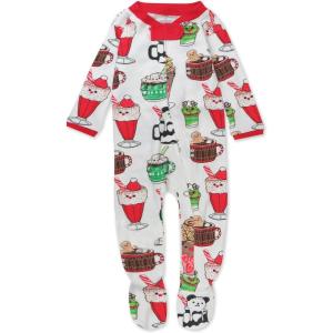 imageHonestBaby Baby Holiday Sleep ampamp Play Footed OnePiece Pajama Sleeper 100 Organic CottonSnow Shakes