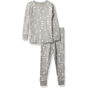 imageHonestBaby Classics 2Piece Pajamas Sleepwear Pjs 100 Organic Cotton for Baby Toddler KidsPattern Play Gray Heather