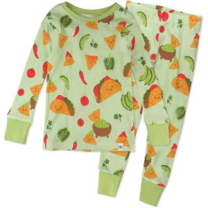 imageHonestBaby babyboys 2piece Pajamas Sleepwear Pjs 100 Organic Cotton for Baby Toddler Kids BoyTaco Time