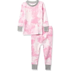 imageHonestBaby babygirls 2piece Pajamas Sleepwear Pjs 100 Organic Cotton for Baby Toddler Kids GirlRose Color World
