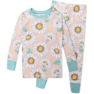 imageHonestBaby babygirls 2piece Pajamas Sleepwear Pjs 100 Organic Cotton for Baby Toddler Kids GirlSunflower Fever