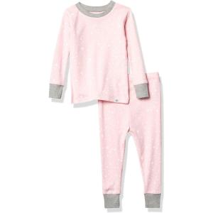 imageHonestBaby babygirls 2piece Pajamas Sleepwear Pjs 100 Organic Cotton for Baby Toddler Kids GirlTwinkle Star Pink