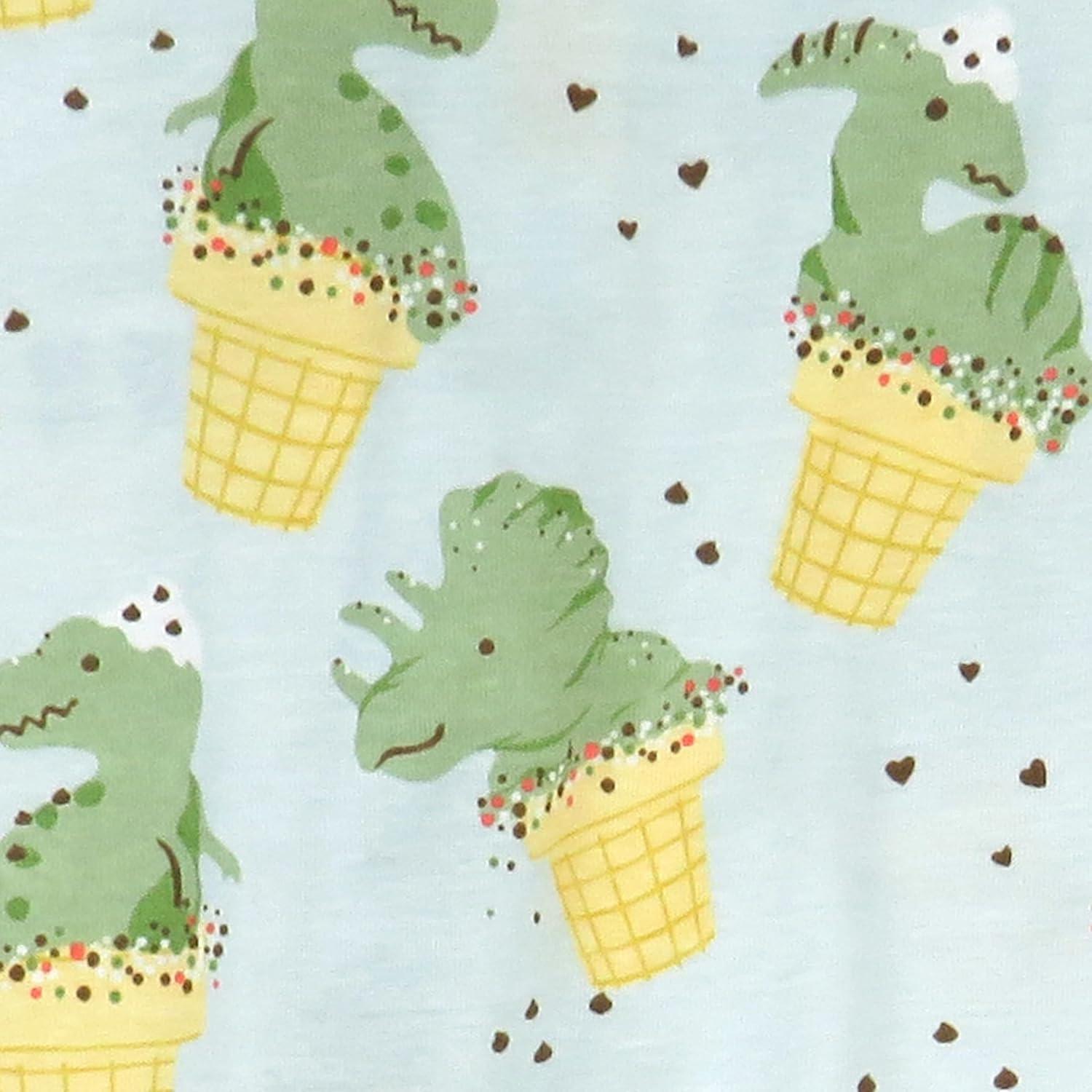 imageHonestBaby Classics Sleep ampamp Play Footed Onepiece Pajama Sleeper 100 Organic CottonDino Delight