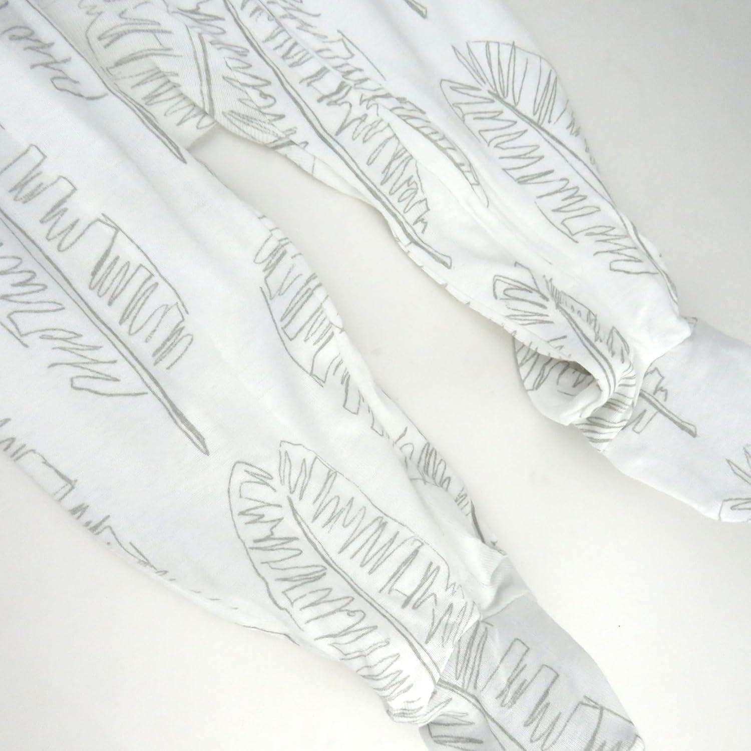 imageHonestBaby Classics Sleep ampamp Play Footed Onepiece Pajama Sleeper 100 Organic CottonJumbo Leaf Sage Sage