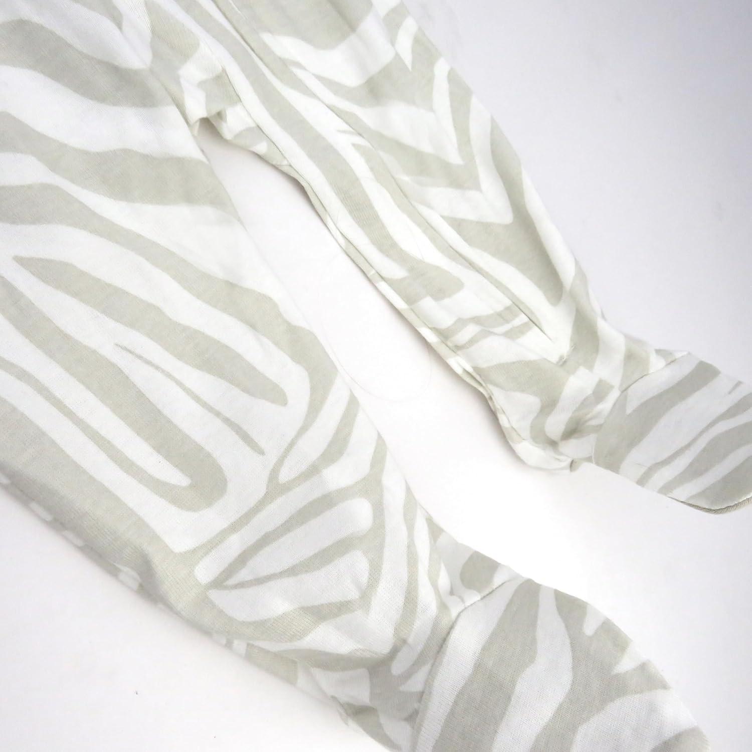 imageHonestBaby Classics Sleep ampamp Play Footed Onepiece Pajama Sleeper 100 Organic CottonLight Zanzibar Zebra