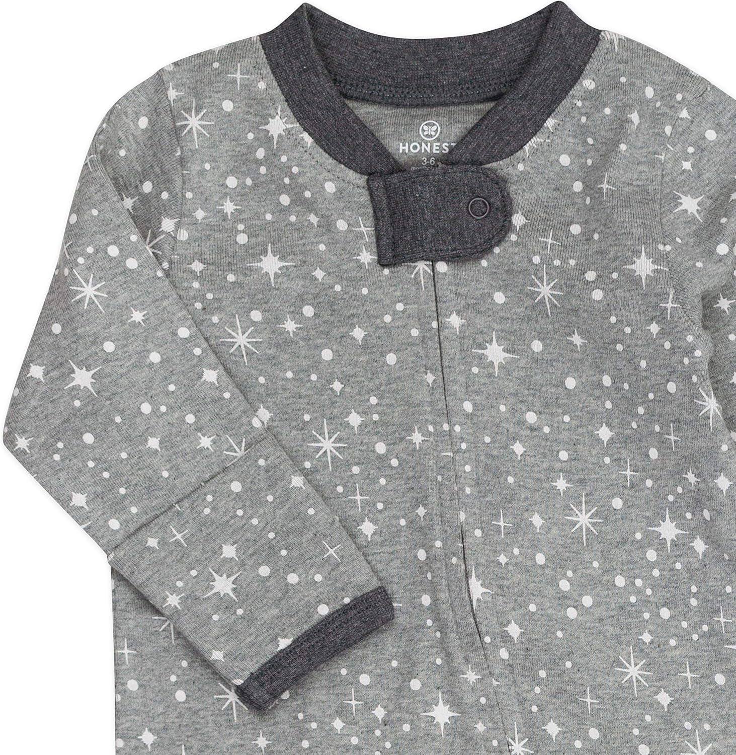 imageHonestBaby Classics Sleep ampamp Play Footed Onepiece Pajama Sleeper 100 Organic CottonTwinkle Star