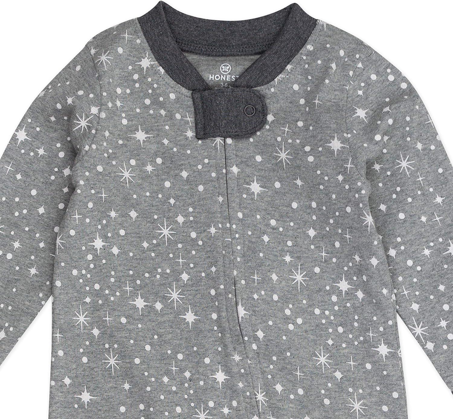 imageHonestBaby Classics Sleep ampamp Play Footed Onepiece Pajama Sleeper 100 Organic CottonTwinkle Star