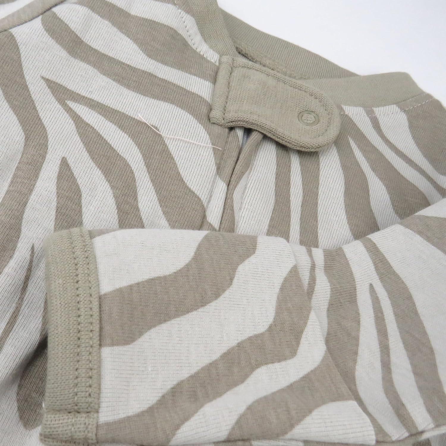 imageHonestBaby Classics Sleep ampamp Play Footed Onepiece Pajama Sleeper 100 Organic CottonZanzibar Zebra
