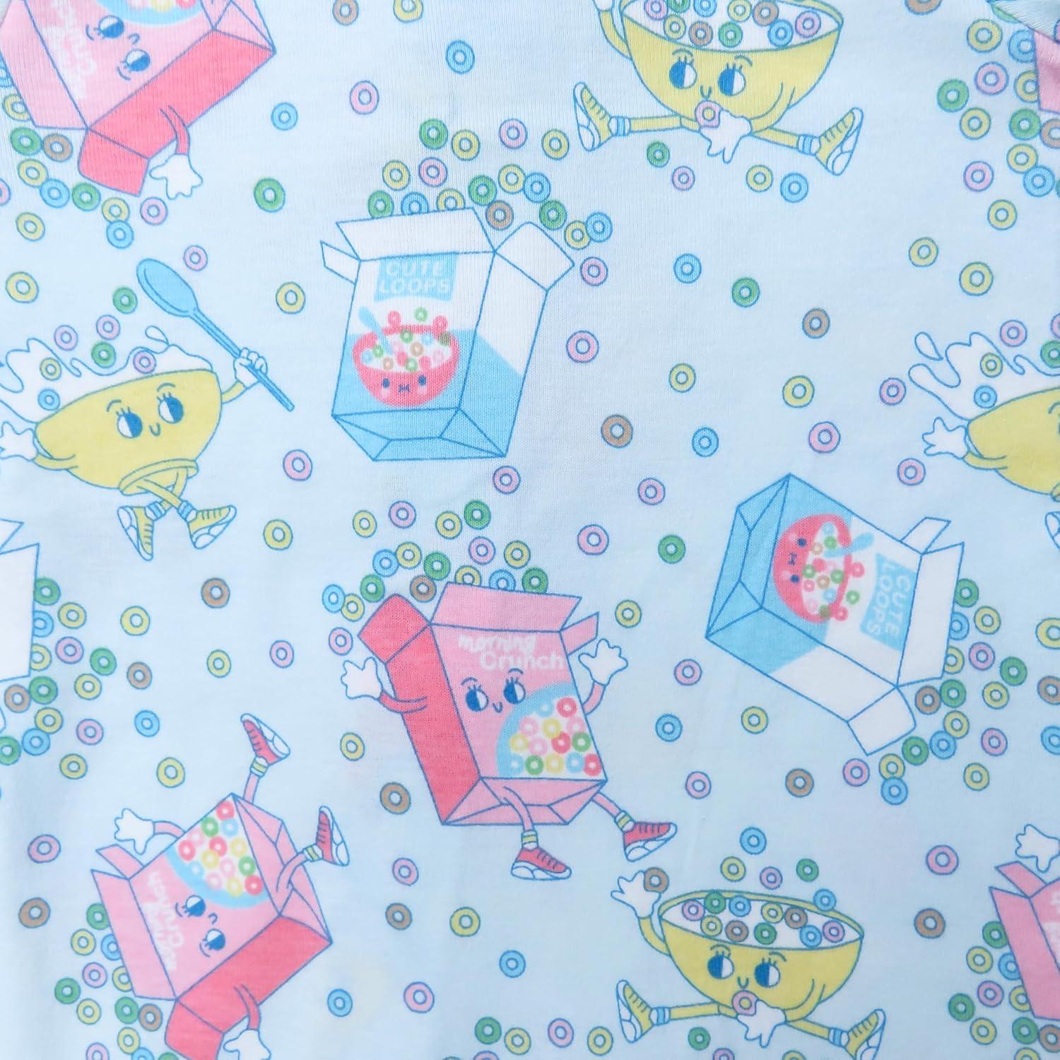 imageHonestBaby NonSlip Footed Pajamas OnePiece Sleeper ZipFront Pjs 100 Organic Cotton for Baby GirlsCutie Loops