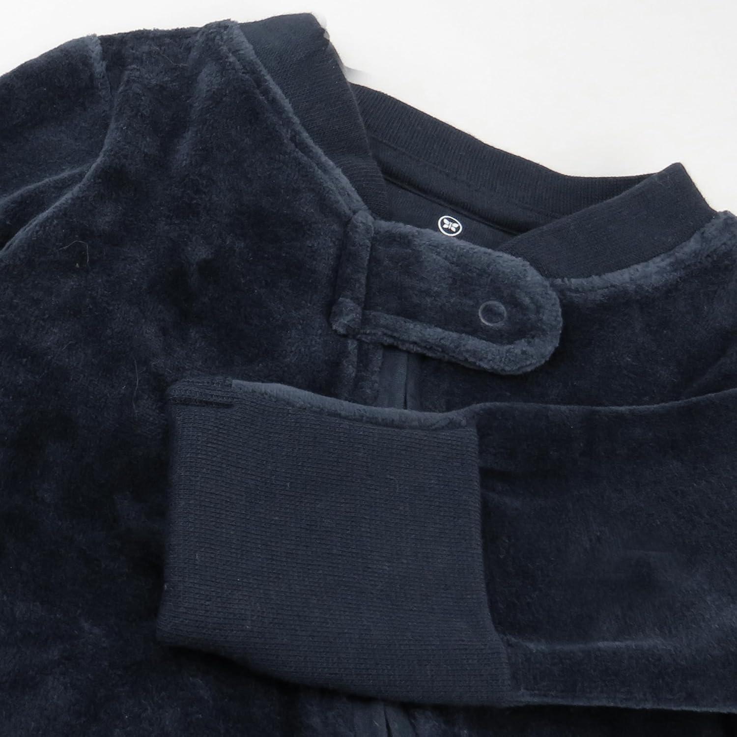 imageHonestBaby unisexbaby Velour Sleep ampamp Play Footed Onepiece Pajama Sleeper 100 Organic CottonNavy