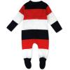 imageHonestBaby Classics Sleep ampamp Play Footed Onepiece Pajama Sleeper 100 Organic CottonBold Stripe Red White Blu