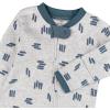imageHonestBaby Classics Sleep ampamp Play Footed Onepiece Pajama Sleeper 100 Organic CottonDashes Gray Heather