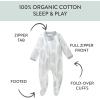 imageHonestBaby Classics Sleep ampamp Play Footed Onepiece Pajama Sleeper 100 Organic CottonJumbo Leaf Sage Sage