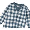 imageHonestBaby Classics Sleep ampamp Play Footed Onepiece Pajama Sleeper 100 Organic CottonPainted Buffalo Navy Blue
