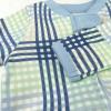 imageHonestBaby Classics Sleep ampamp Play Footed Onepiece Pajama Sleeper 100 Organic CottonSeersucker Plaid Cornflower