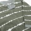 imageHonestBaby Classics Sleep ampamp Play Footed Onepiece Pajama Sleeper 100 Organic CottonShibori Stripe Gray