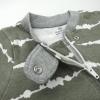 imageHonestBaby Classics Sleep ampamp Play Footed Onepiece Pajama Sleeper 100 Organic CottonShibori Stripe Gray