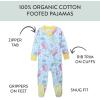 imageHonestBaby NonSlip Footed Pajamas OnePiece Sleeper ZipFront Pjs 100 Organic Cotton for Baby GirlsCutie Loops