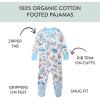 imageHonestBaby NonSlip Footed Pajamas OnePiece Sleeper ZipFront Pjs 100 Organic Cotton for Baby GirlsDesert Charmer Aqua