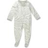 imageHonestBaby Classics Sleep ampamp Play Footed Onepiece Pajama Sleeper 100 Organic CottonLight Zanzibar Zebra